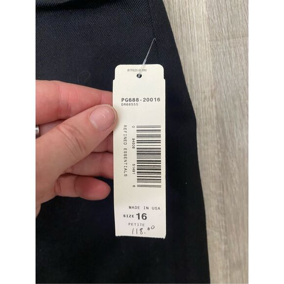 Pendleton NWT Black Pencil Skirt, 100% Virgin Wool Bottom, Size 16P, MSRP $118 - Picture 2 of 8